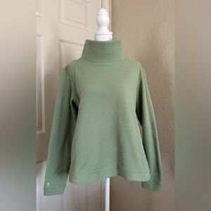 Dudley Stephens Park Slope Vello Fleece Turtleneck in Sage Green Size Large